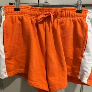 Wilo the label Orange white Women's Shorts active wear size large